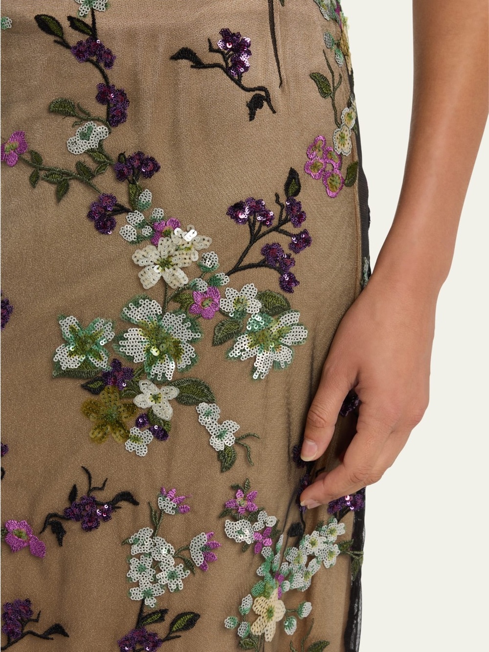 VINCE Begonia Dewberry Sequin Skirt - Picture 3 of 4